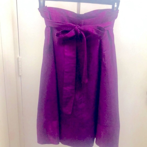 BOSS HUGO BOSS PURPLE SILK BLEND FULL SKIRT • Sz 4 - Picture 5 of 13